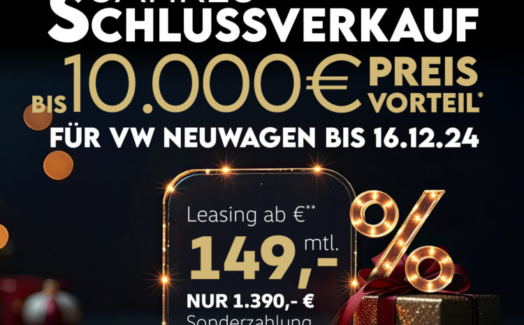  VW Jahresschlussverkauf